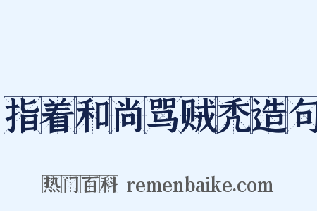 指着和尚骂贼秃造句是什么意思的图片